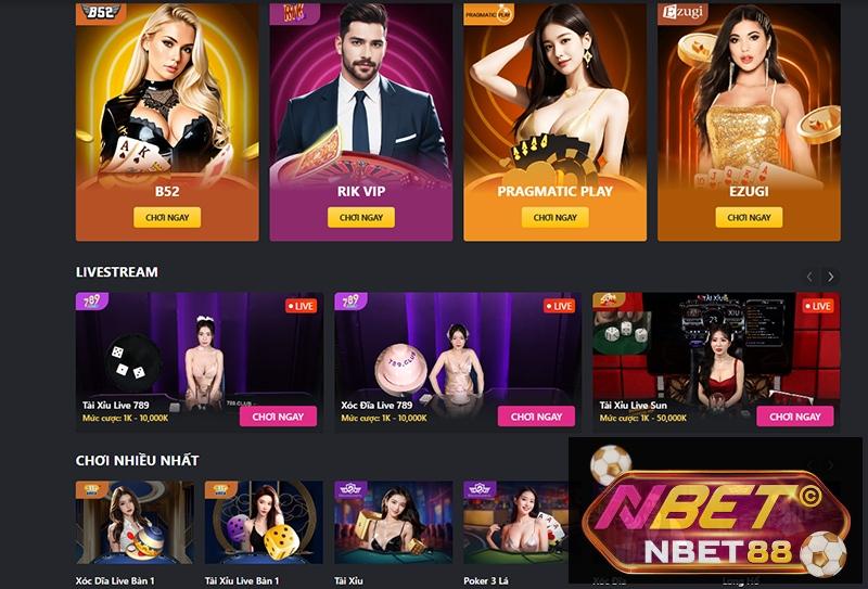 Đa dạng sảnh game Casino phong phú