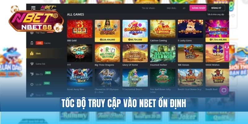 Tốc độ truy cập vào NBET ổn định