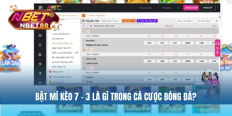 Bật mí kèo 7 - 3 là gì trong cá cược bóng đá?
